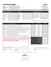 RCS Covid-19 Purchase Order